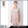 Top selling products 2016 Summer Ladies Tassels lace pink color Cardigan blouse